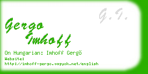 gergo imhoff business card